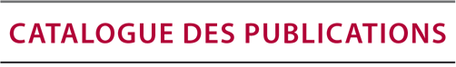 Catalogue des Publications